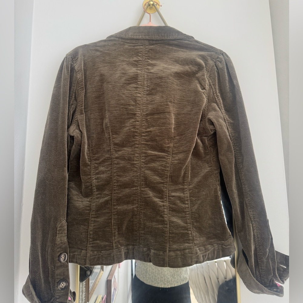 NWT Kut from the Kloth Olive Corduroy Jacket with Pink Trim - Picture 3 of 8